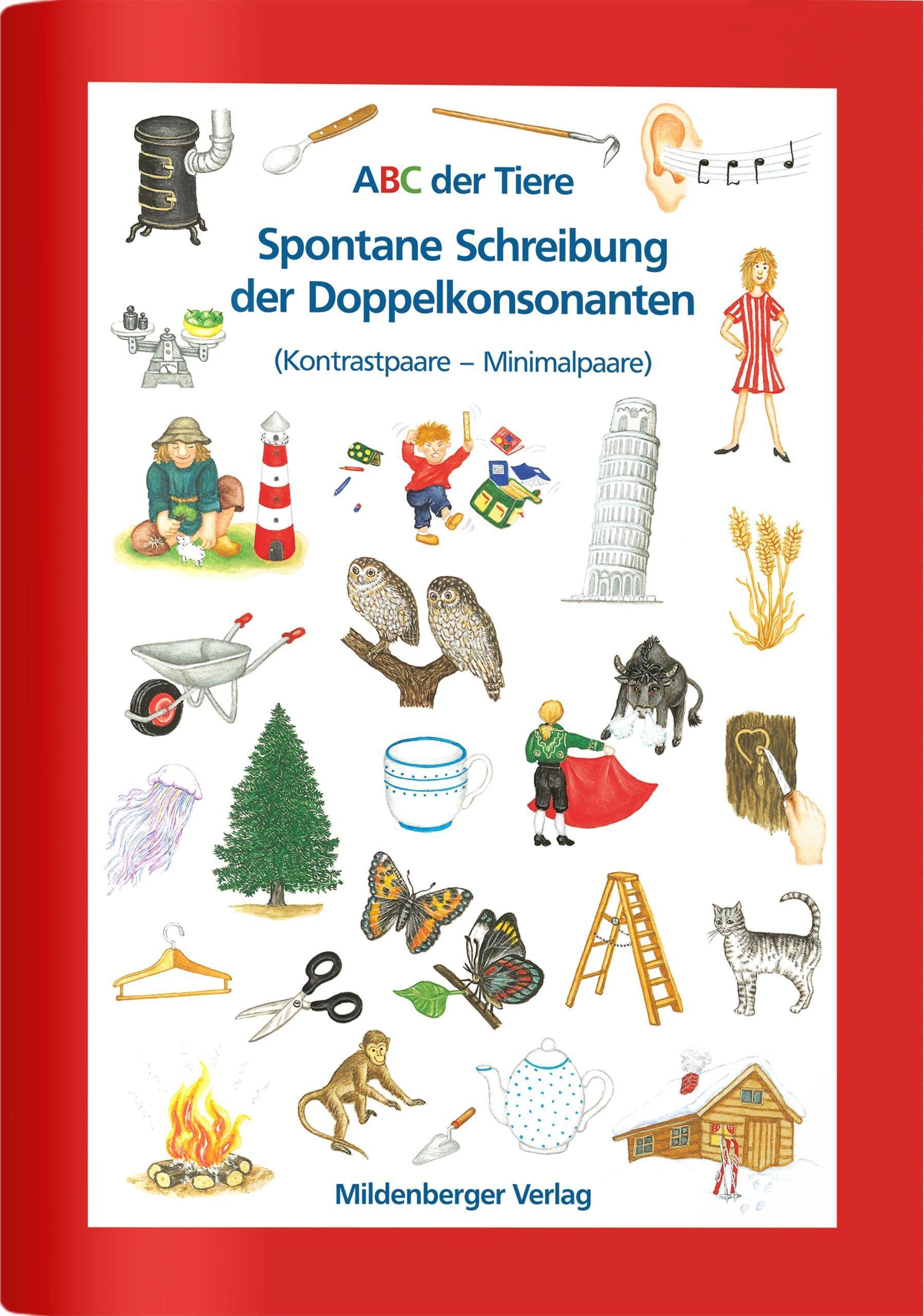 Vorderes Coverbild ABC der Tiere. Spontane Schreibung der Doppelkonsonanten. Arbeitsheft