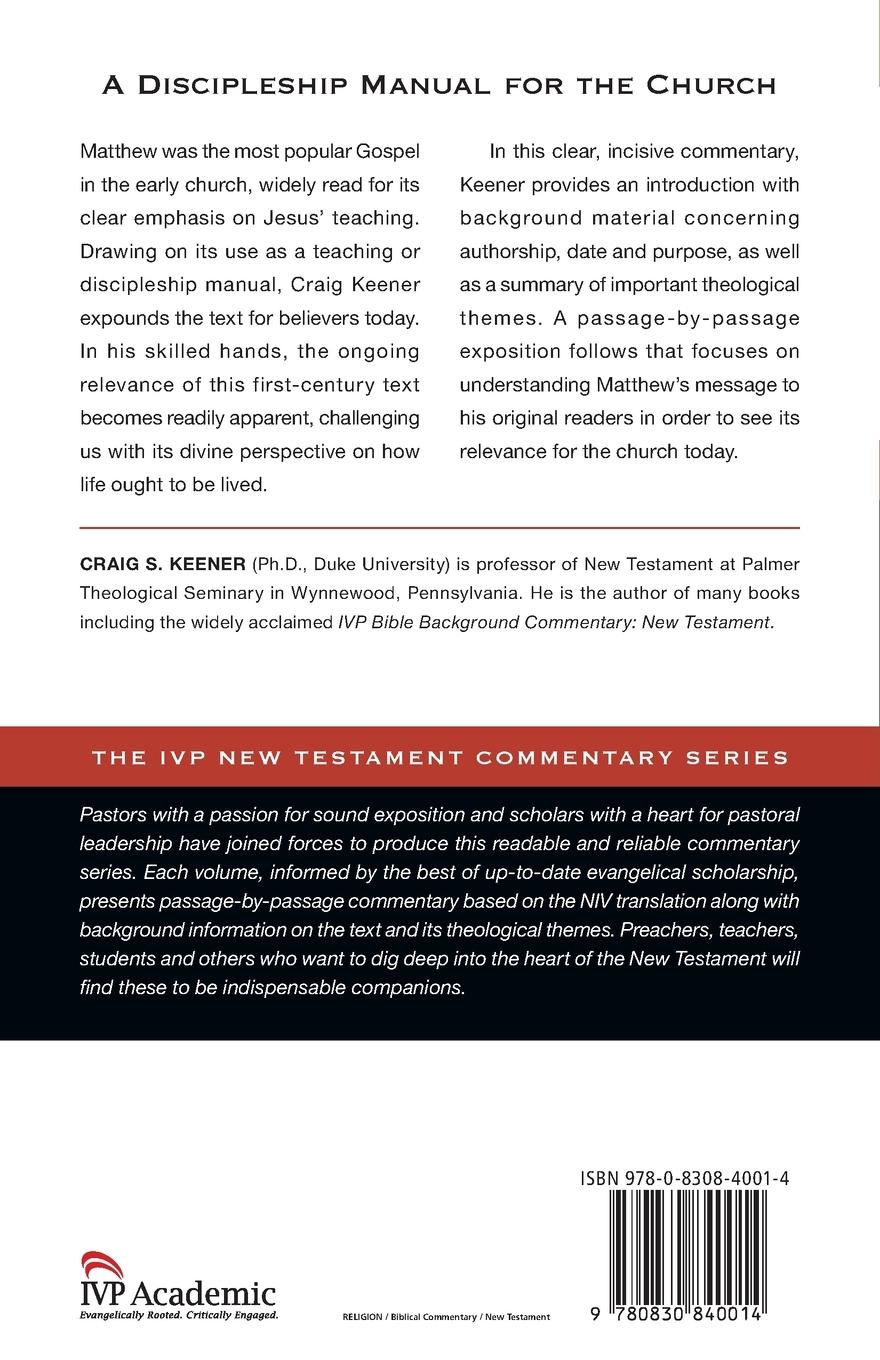 Rückseitencover Matthew