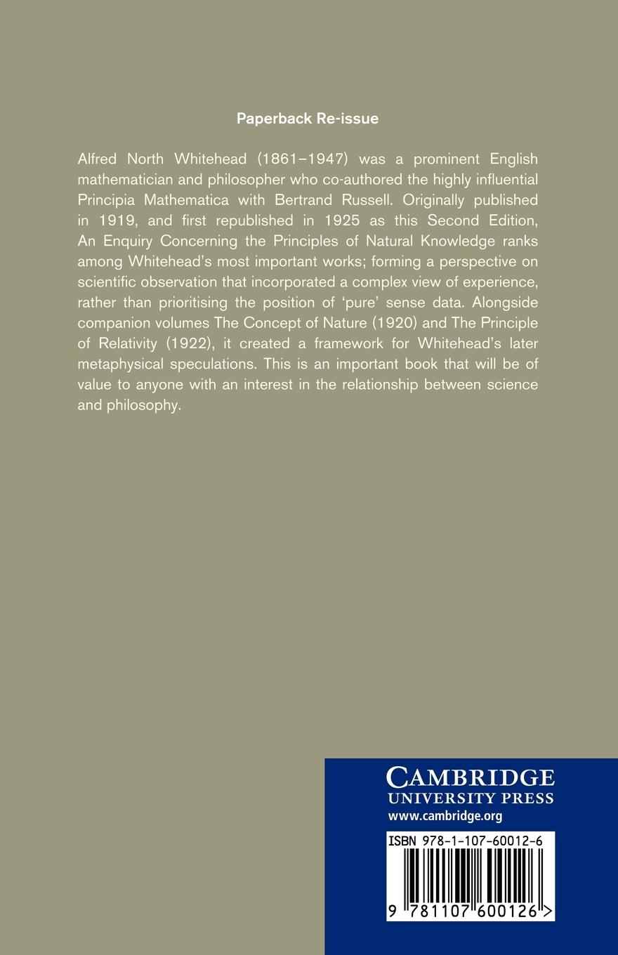 Rückseitencover An Enquiry Concerning the Principles of Natural Knowledge