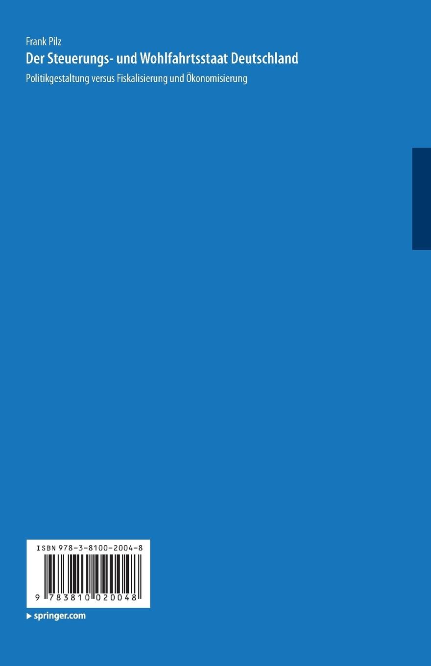 Rückseitencover Der Steuerungs- und Wohlfahrtsstaat Deutschland