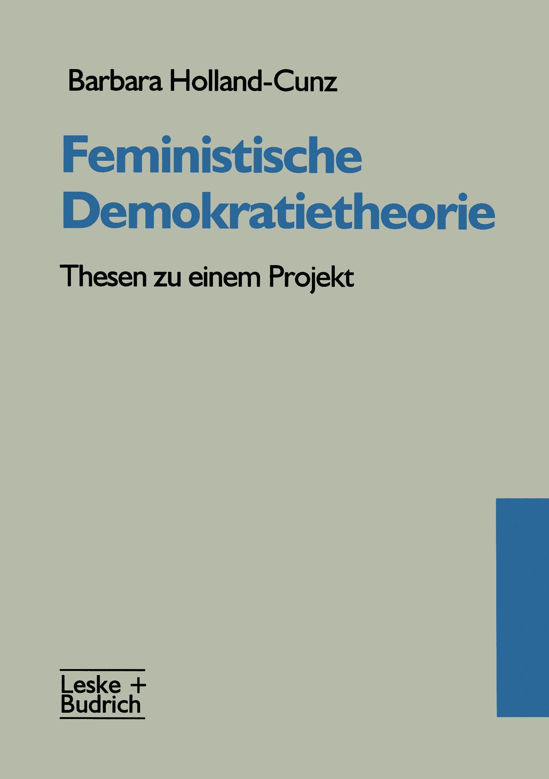 Vorderes Coverbild Feministische Demokratietheorie