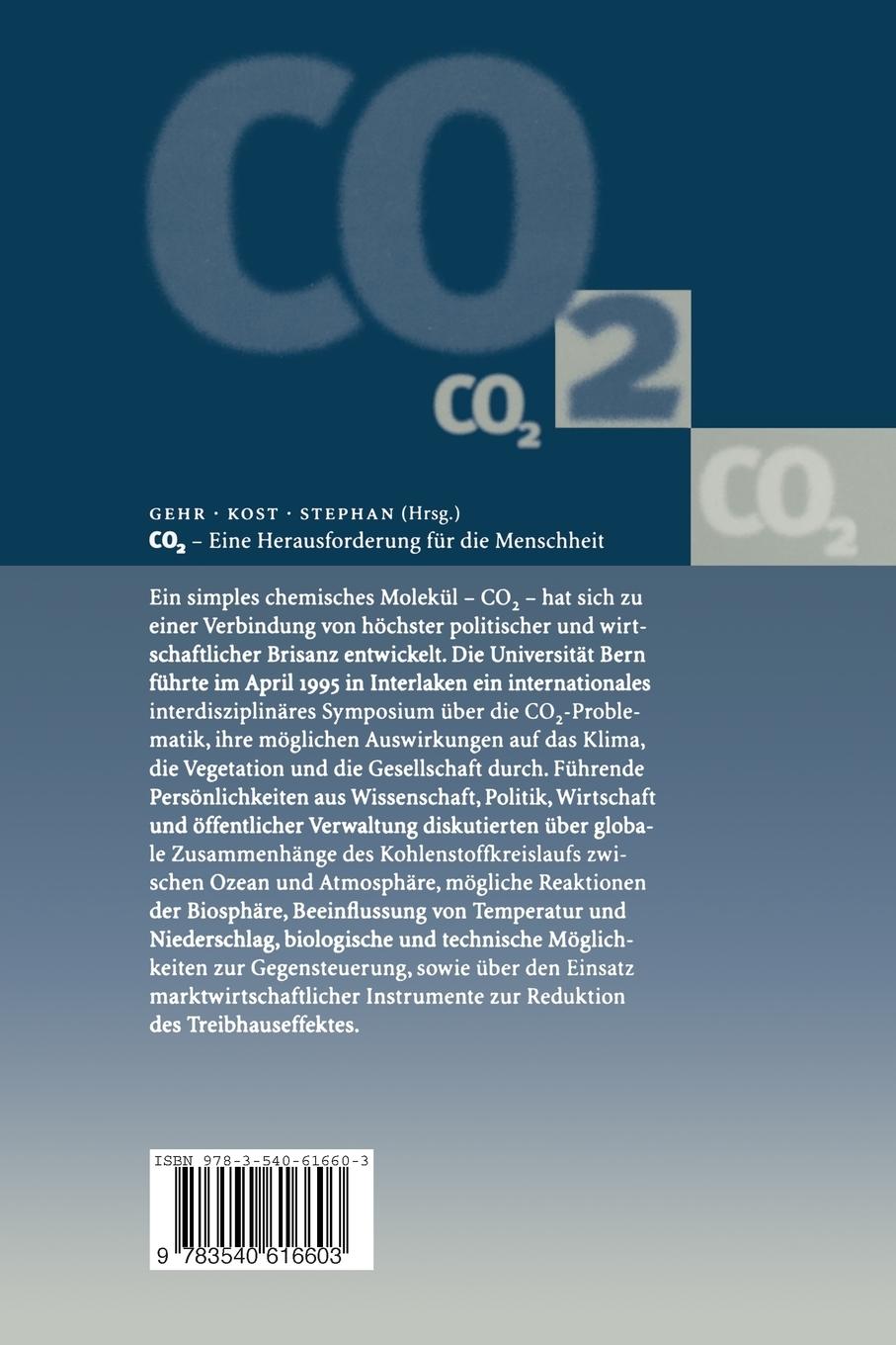 Rückseitencover CO2 - Eine Herausforderung für die Menschheit