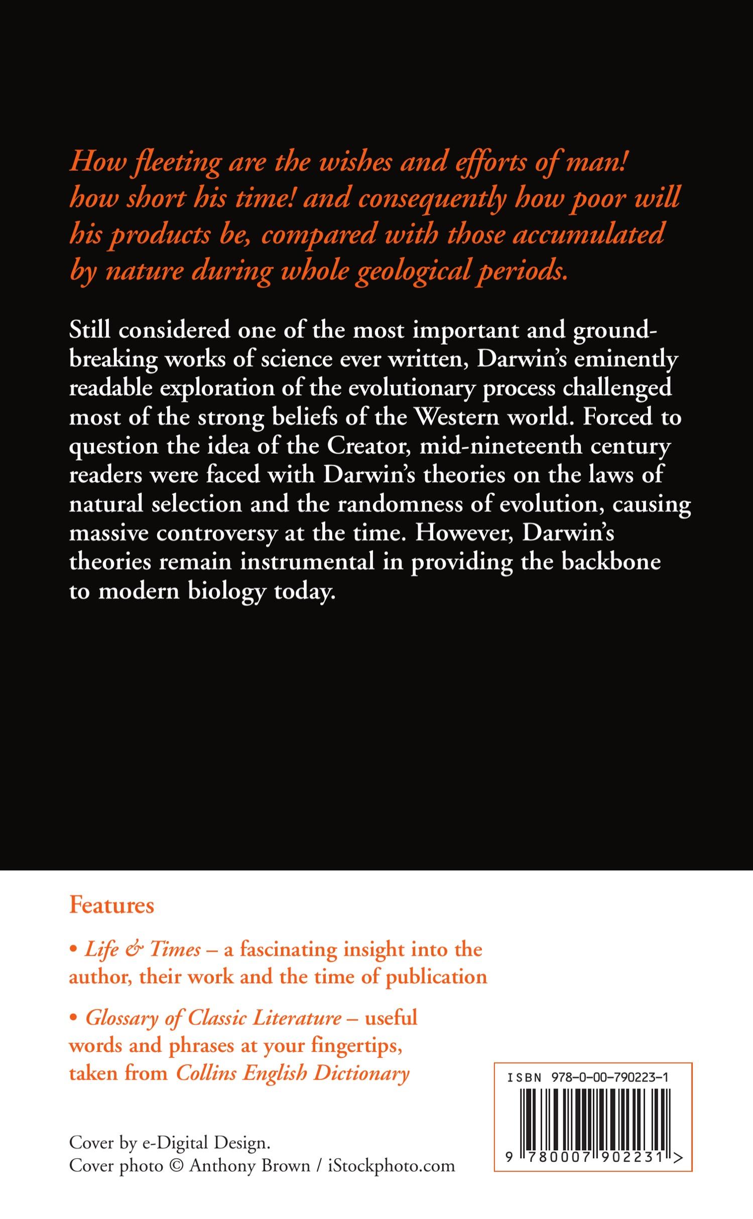 Rückseitencover The Origin of Species