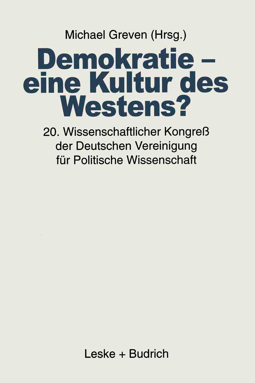 Vorderes Coverbild Demokratie - eine Kultur des Westens?