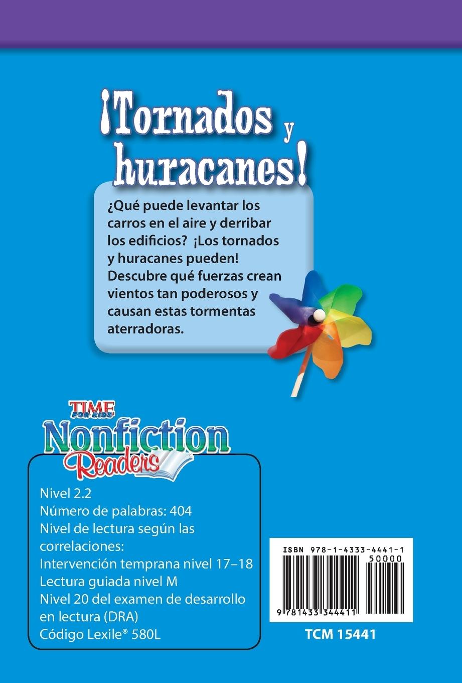 Rückseitencover ¡Tornados y huracanes! (Tornadoes and Hurricanes!) (Spanish Version)