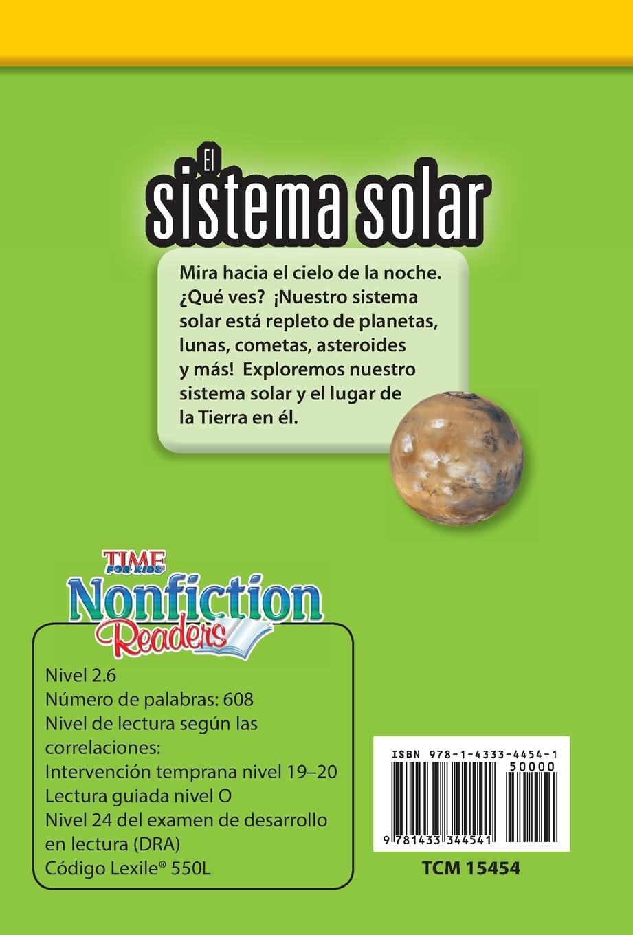 Rückseitencover El sistema solar (The Solar System)