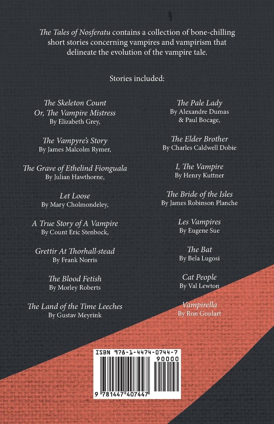 Rückseitencover The Tales of Nosferatu - Short Stories showcasing the Evolution of the Vampire Legend