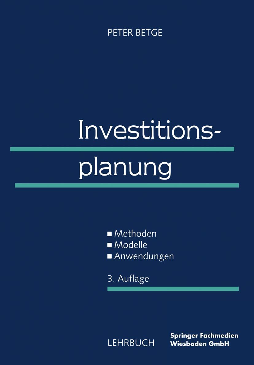 Vorderes Coverbild Investitionsplanung