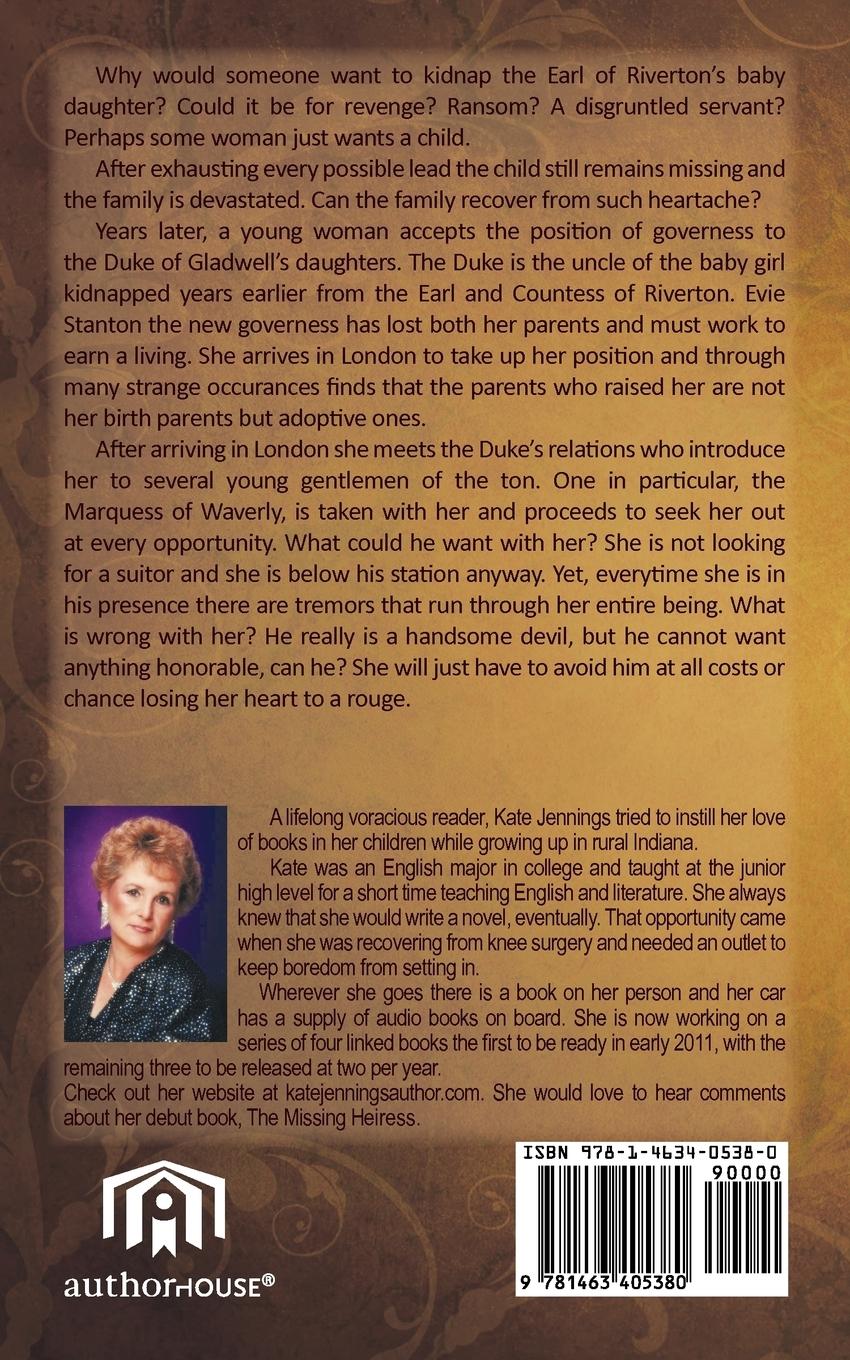Rückseitencover The Missing Heiress