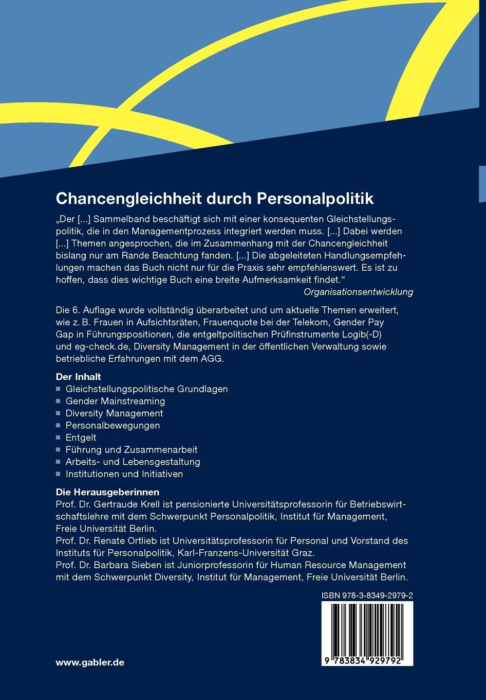 Rückseitencover Chancengleichheit durch Personalpolitik