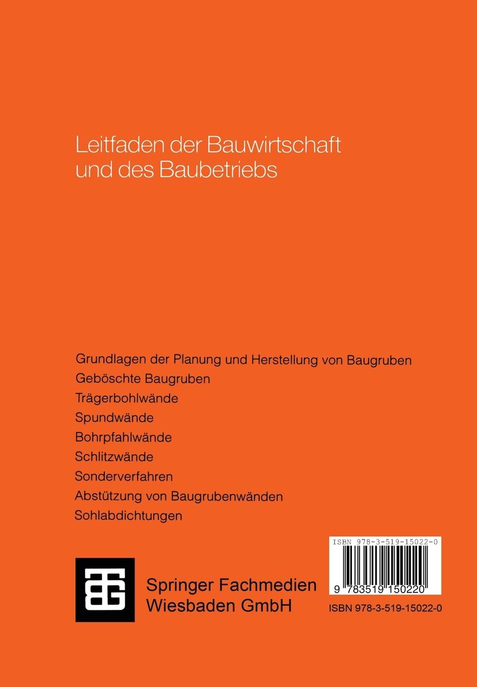 Rückseitencover Verfahrenstechnik zur Sicherung von Baugruben