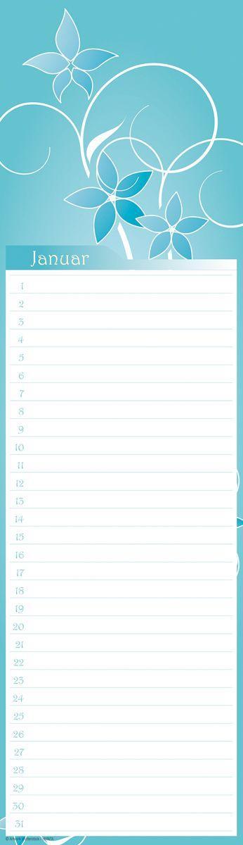 Beispielinhalt (Bild) Geburtstagskalender Floral mini immerwährend