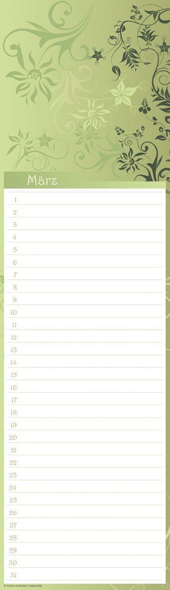 Beispielinhalt (Bild) Geburtstagskalender Floral mini immerwährend