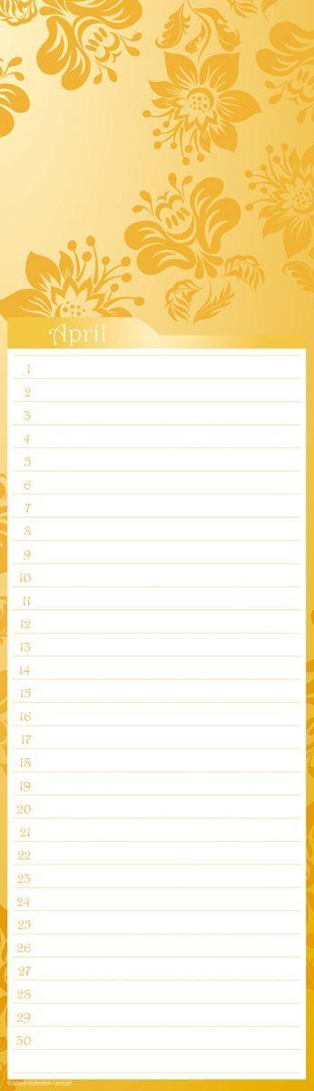 Beispielinhalt (Bild) Geburtstagskalender Floral mini immerwährend