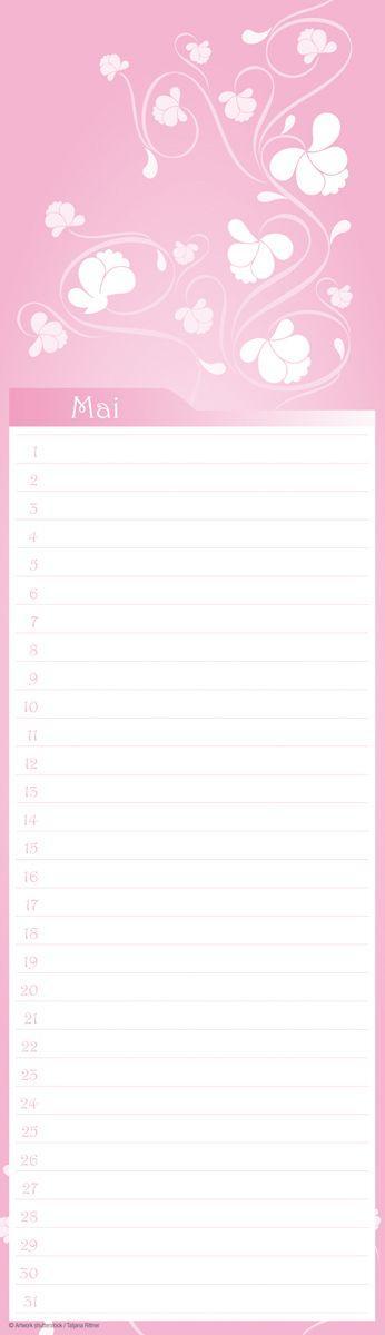 Beispielinhalt (Bild) Geburtstagskalender Floral mini immerwährend