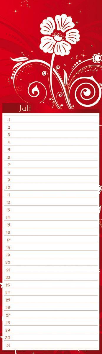 Beispielinhalt (Bild) Geburtstagskalender Floral mini immerwährend