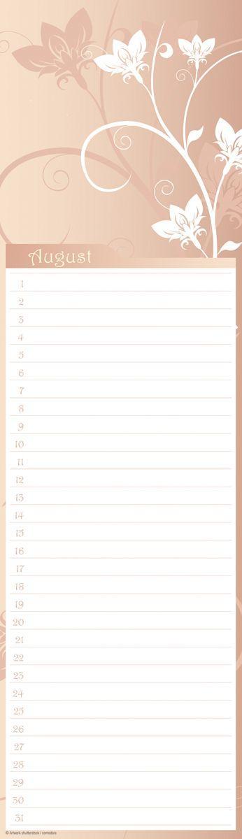 Beispielinhalt (Bild) Geburtstagskalender Floral mini immerwährend
