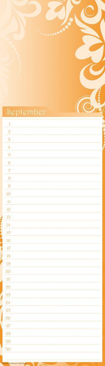 Beispielinhalt (Bild) Geburtstagskalender Floral mini immerwährend