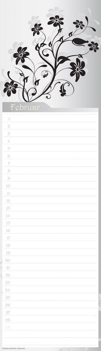 Beispielinhalt (Bild) Geburtstagskalender Floral mini immerwährend