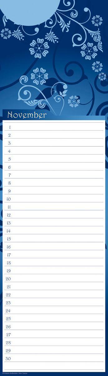 Beispielinhalt (Bild) Geburtstagskalender Floral mini immerwährend