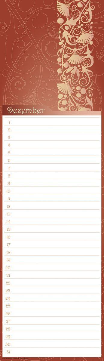 Beispielinhalt (Bild) Geburtstagskalender Floral mini immerwährend