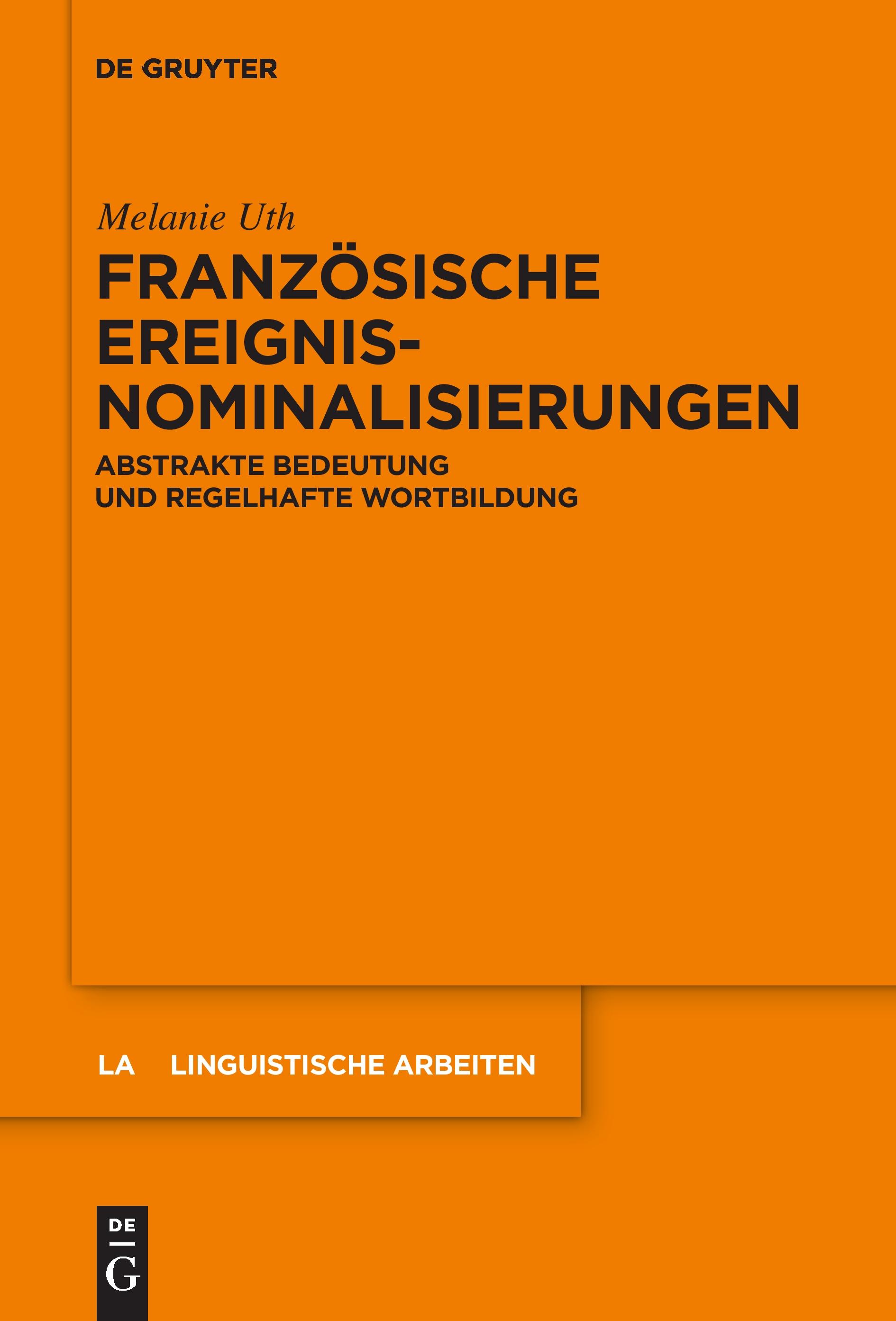 Vorderes Coverbild Französische Ereignisnominalisierungen