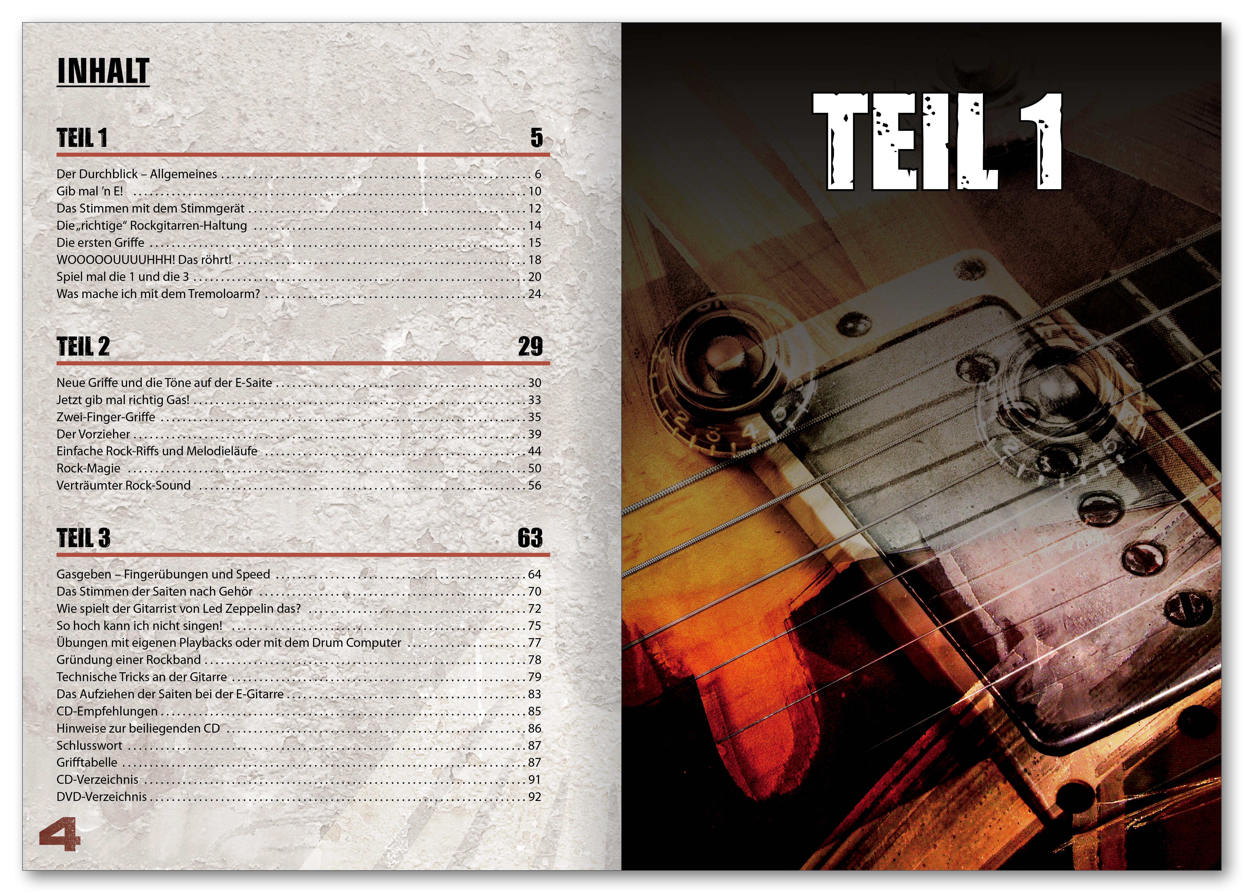 Beispielinhalt (Bild) Rock Gitarre. Inkl. CD