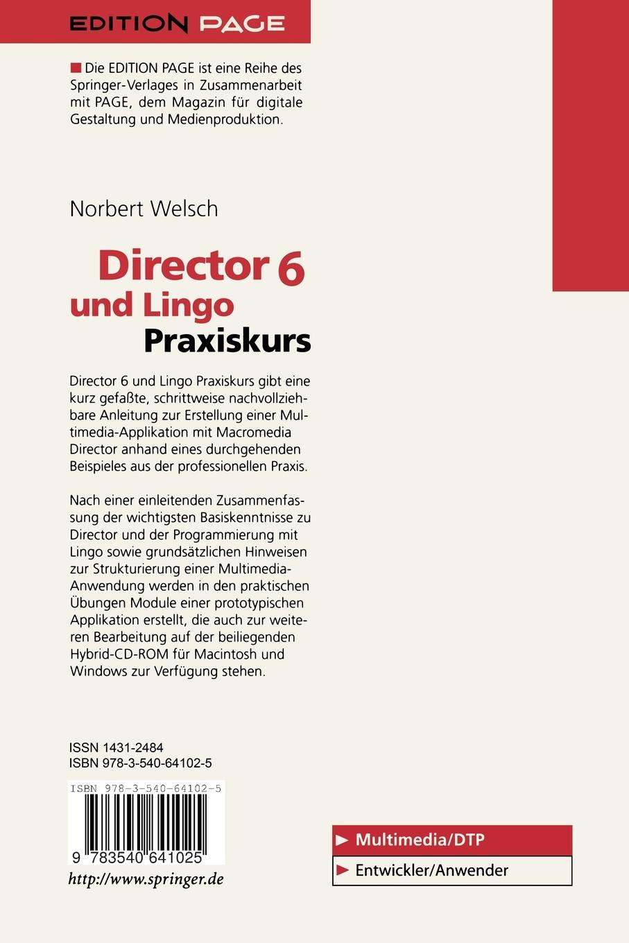 Rückseitencover Director 6 und Lingo