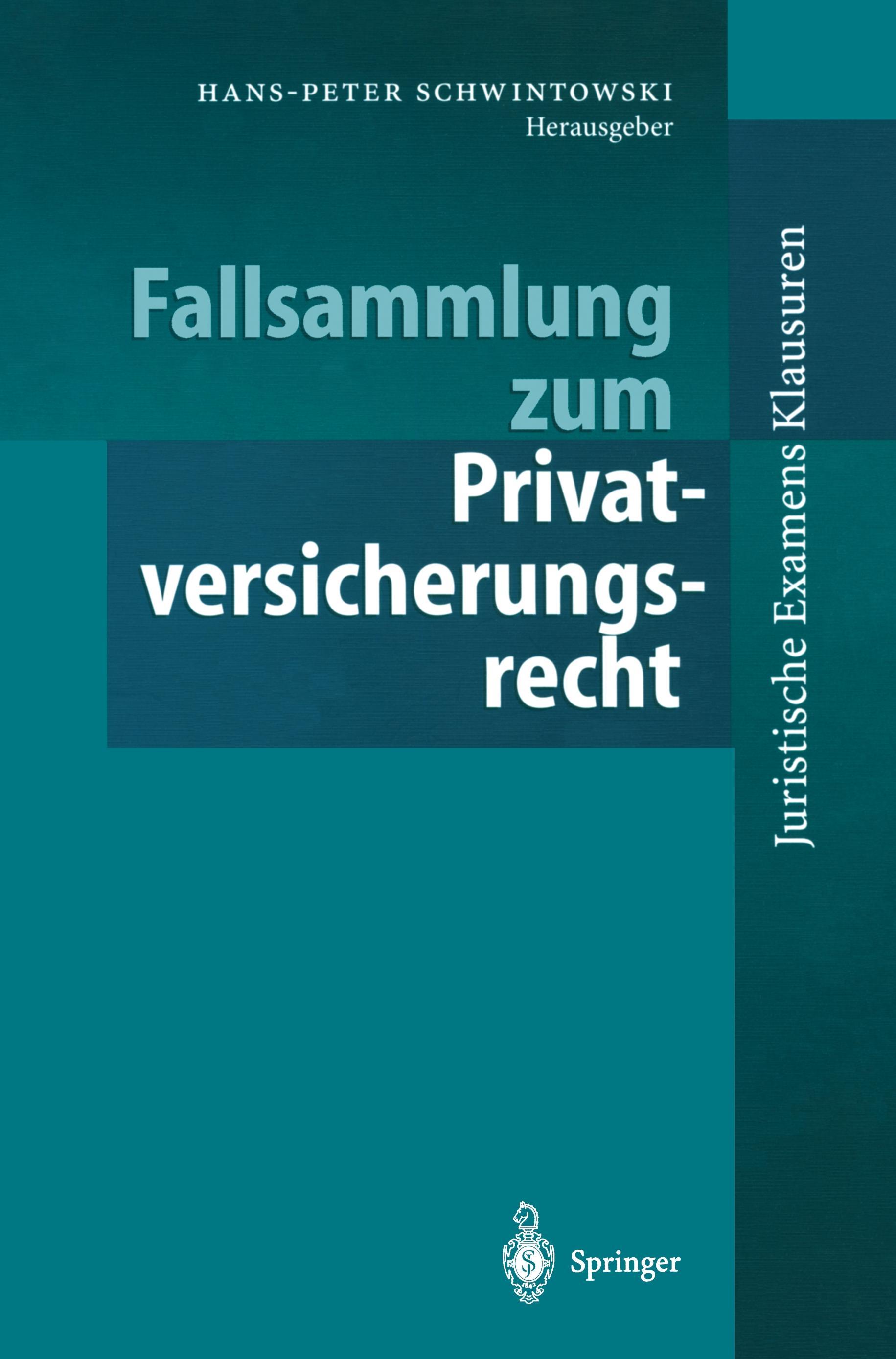 Vorderes Coverbild Fallsammlung zum Privatversicherungsrecht