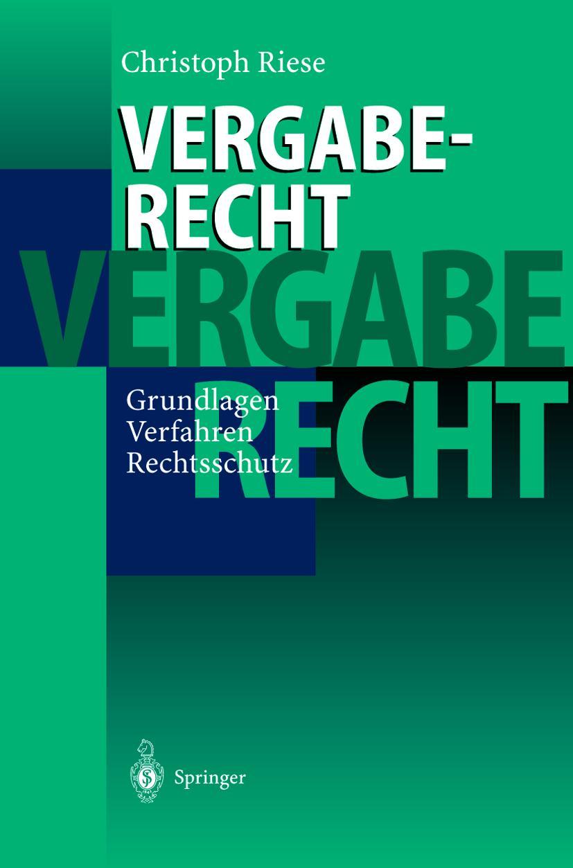 Vorderes Coverbild Vergaberecht