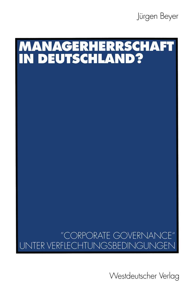 Vorderes Coverbild Managerherrschaft in Deutschland?