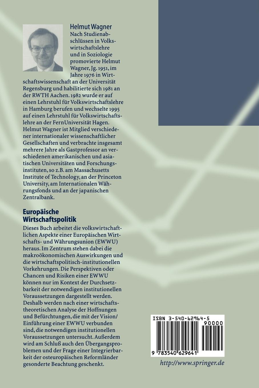 Rückseitencover Europäische Wirtschaftspolitik