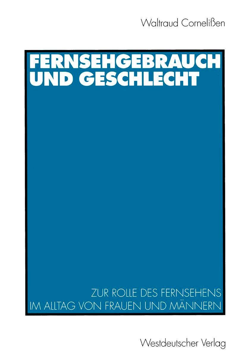 Vorderes Coverbild Fernsehgebrauch und Geschlecht