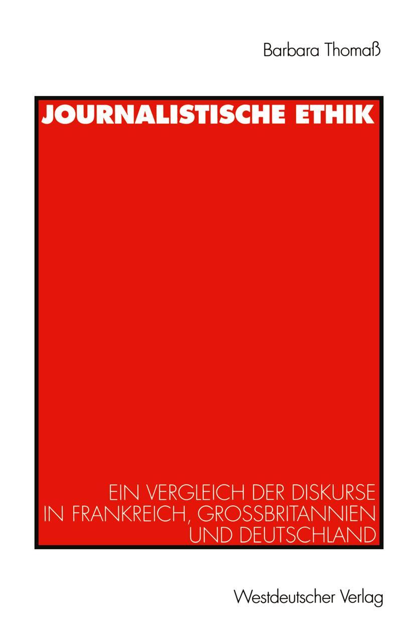 Vorderes Coverbild Journalistische Ethik