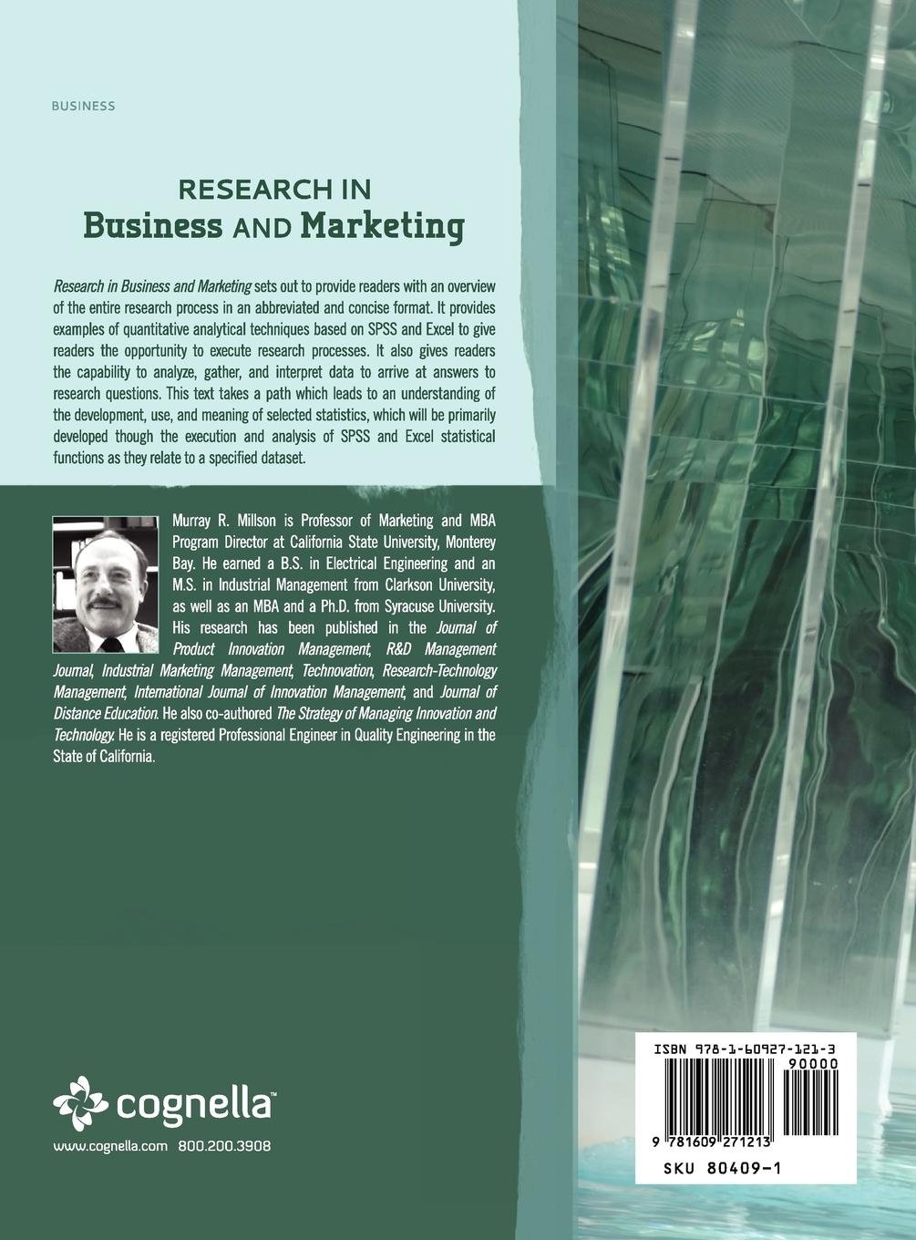 Rückseitencover Research in Business and Marketing (with SPSS and Excel Tutorials)