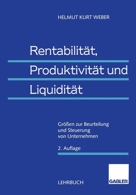Vorderes Coverbild Rentabilität, Produktivität und Liquidität