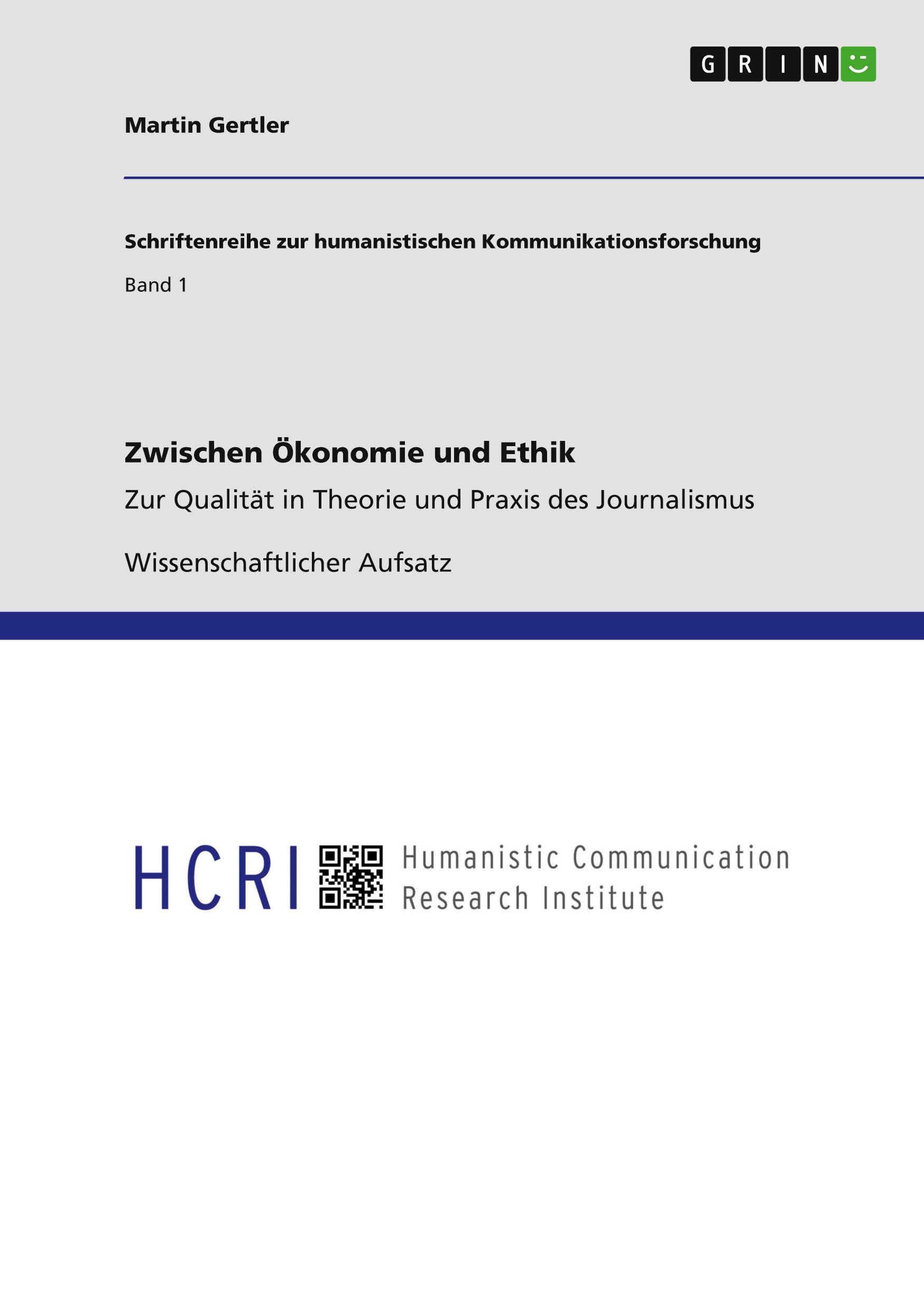 Vorderes Coverbild Zwischen Ökonomie und Ethik
