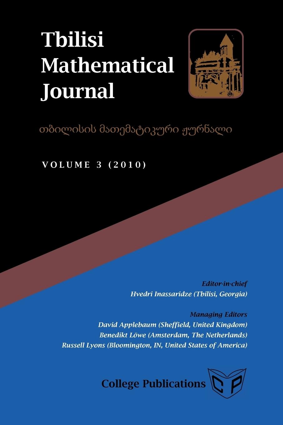 Vorderes Coverbild Tbilisi Mathematical Journal Volume 3 (2010)