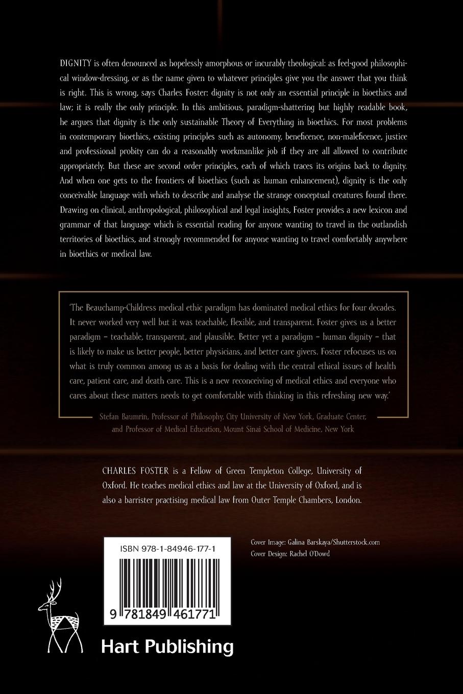 Rückseitencover Human Dignity in Bioethics and Law