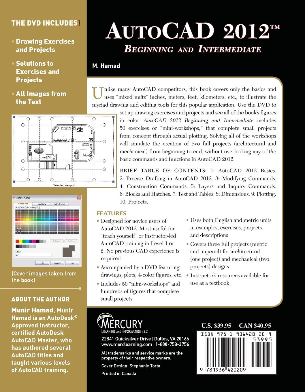 Rückseitencover AutoCAD® 2012 Beginning and Intermediate