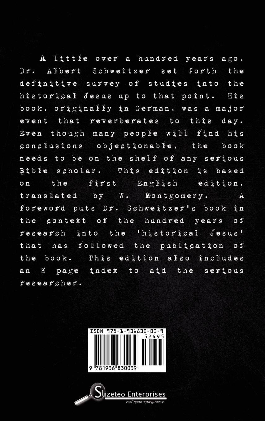 Rückseitencover The Quest of the Historical Jesus