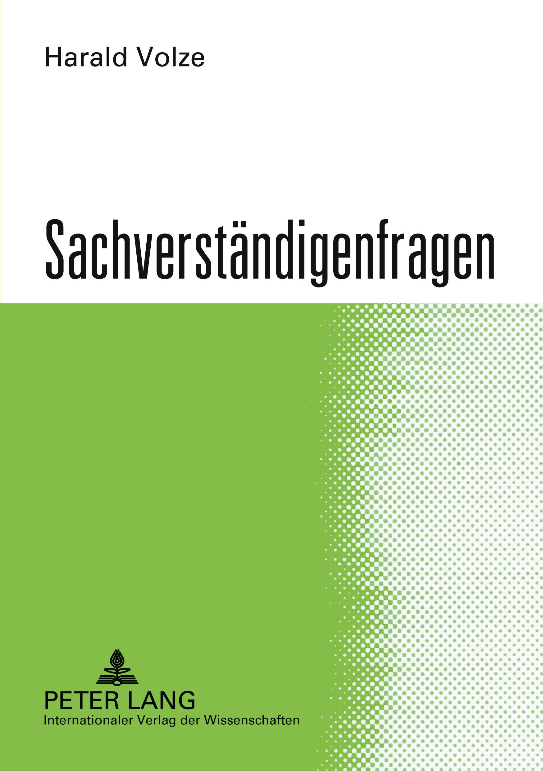 Vorderes Coverbild Sachverständigenfragen