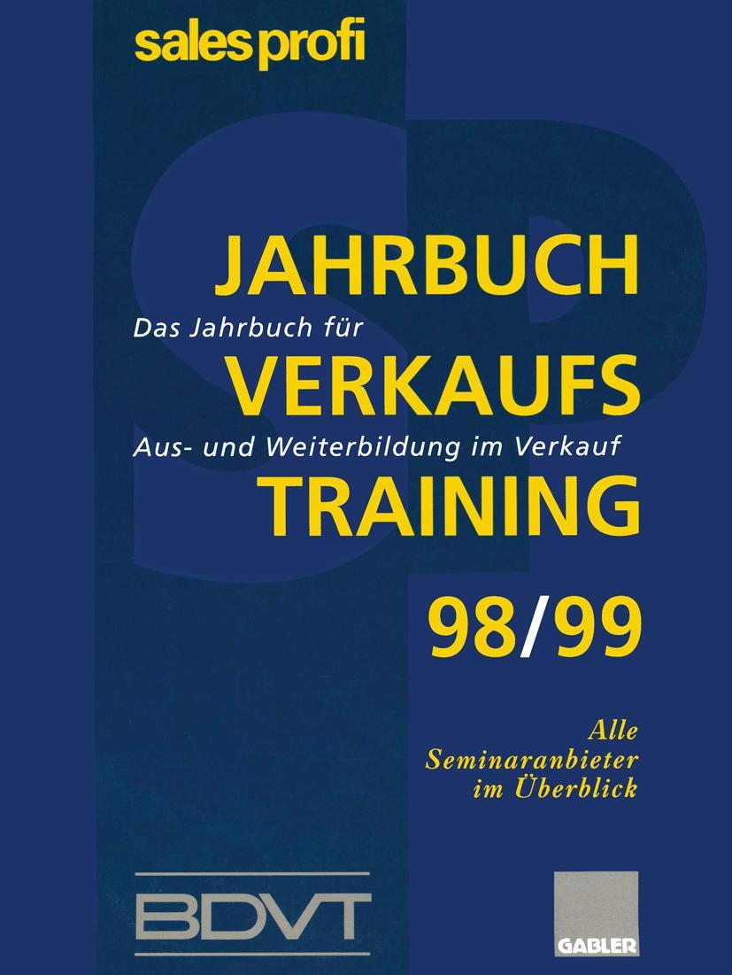 Vorderes Coverbild Jahrbuch Verkaufstraining 98/99