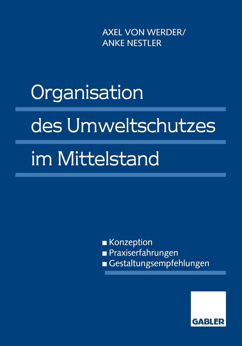 Vorderes Coverbild Organisation des Umweltschutzes im Mittelstand