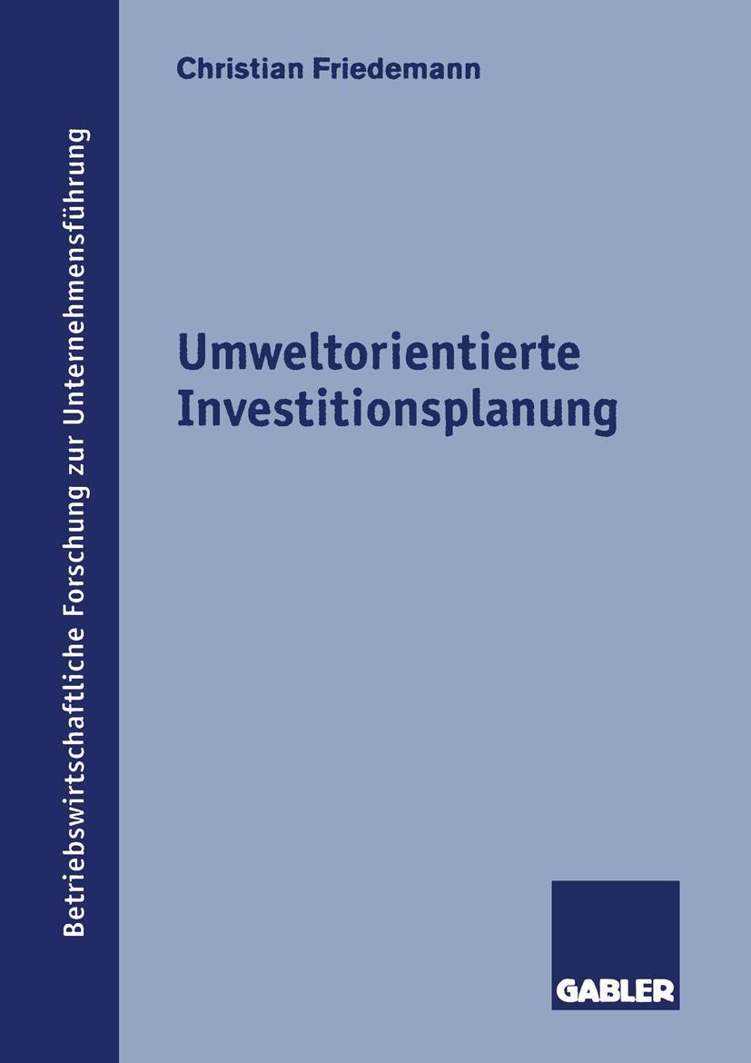 Vorderes Coverbild Umweltorientierte Investitionsplanung
