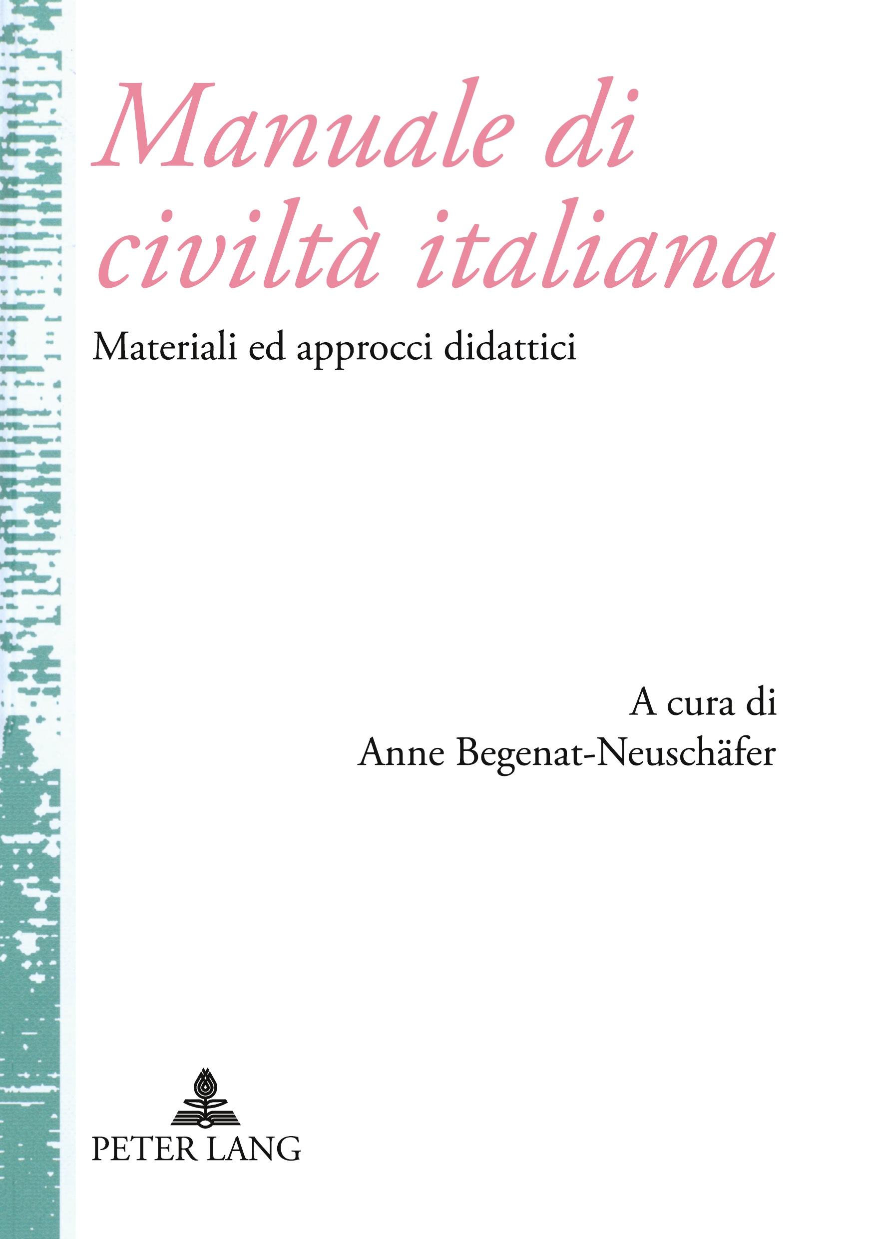 Vorderes Coverbild Manuale di civiltà italiana