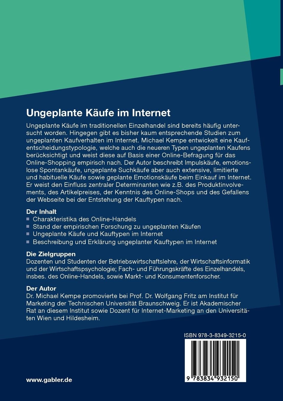 Rückseitencover Ungeplante Käufe im Internet