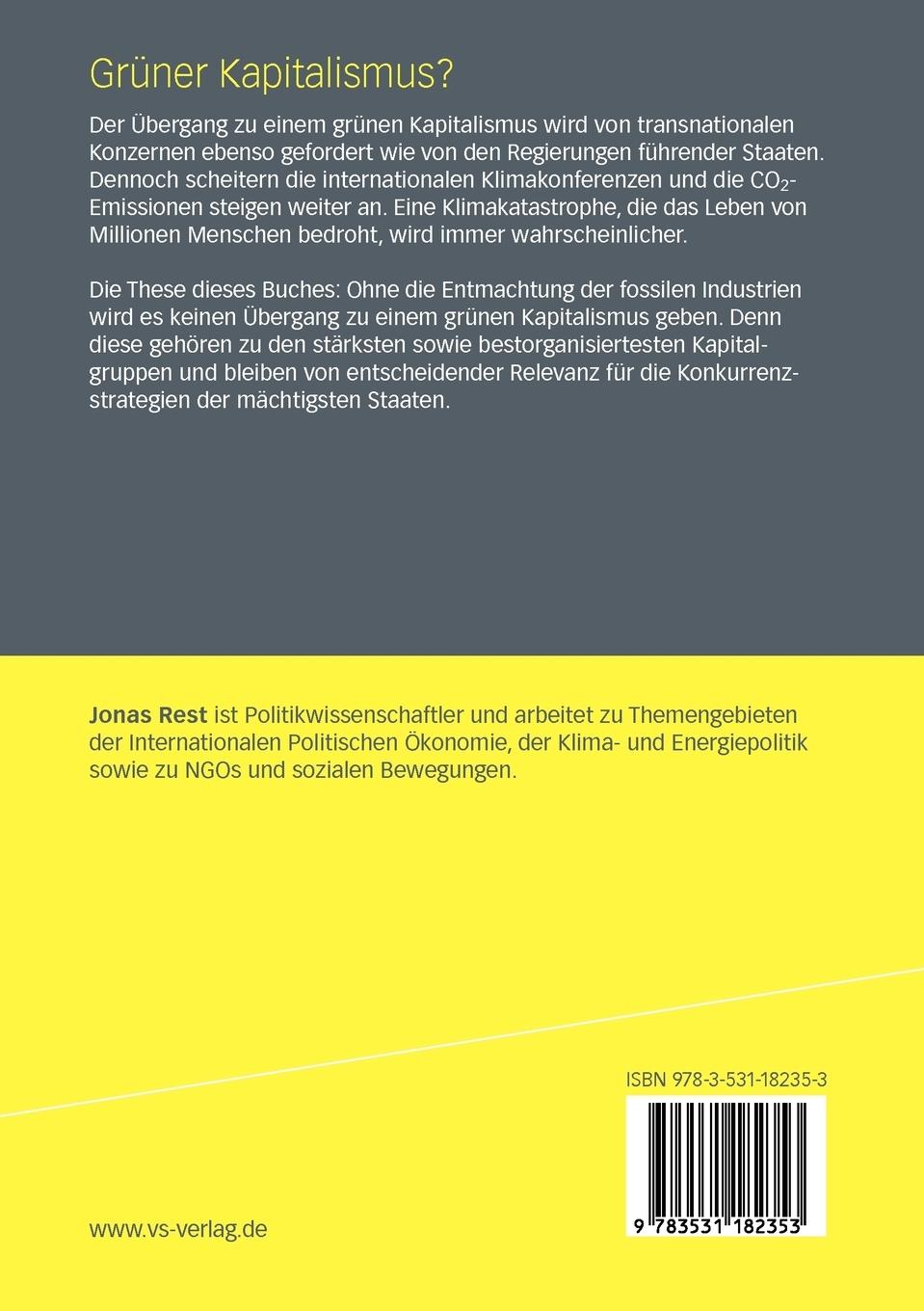 Rückseitencover Grüner Kapitalismus?