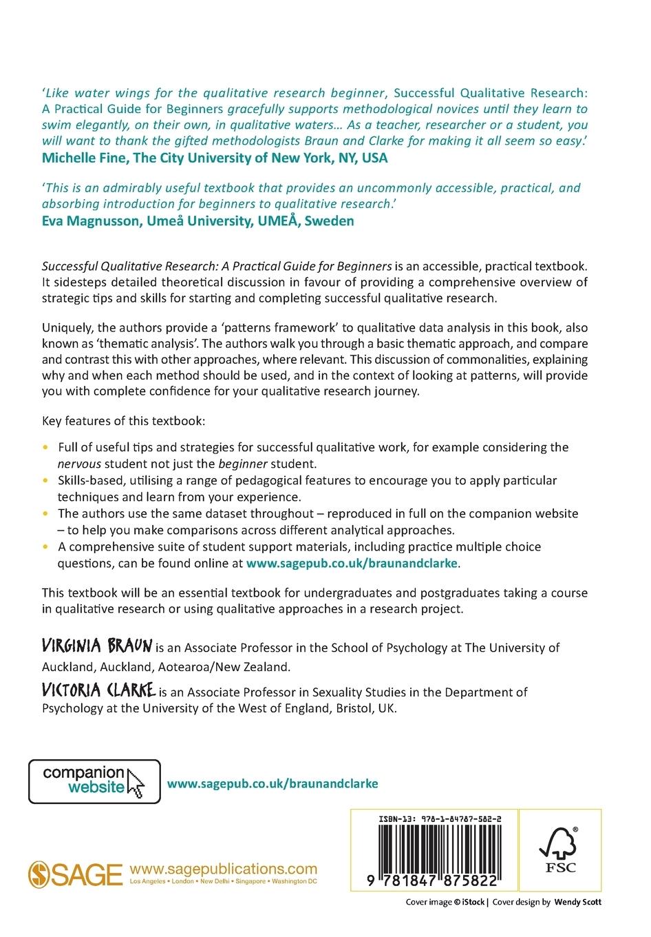 Rückseitencover Successful Qualitative Research