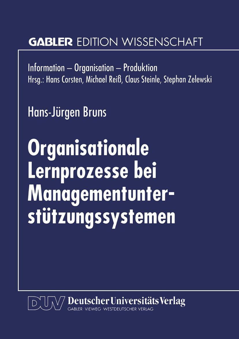 Vorderes Coverbild Organisationale Lernprozesse bei Managementunterstützungssystemen
